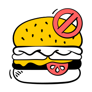 No, Junk, Food, Burger, Healthy icon