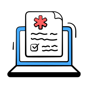 Online, Medical, Report, Patient, Prescription icon