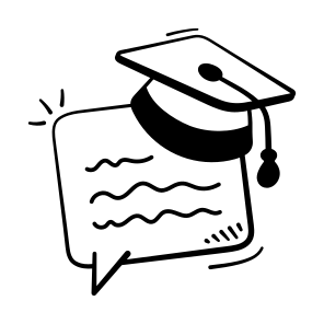 Educational, Message, Graduation, Academic, Chat icon