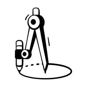 Geometric, Compass, Tool, Instrument, Divider icon