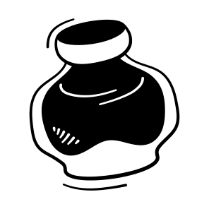 Inkpot, Calligraphy, Writing, Stationery, Ink icon