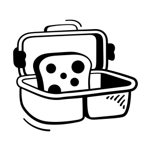 Lunch, Box, Tiffin, School, Meal icon