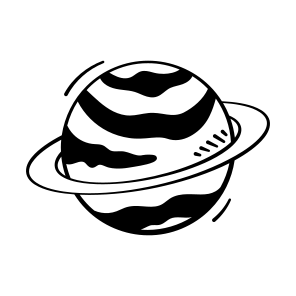 Saturn, Planet, Science, Space, Studies icon