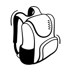 School, Bag, Knapsack, Rucksack, Haversack icon
