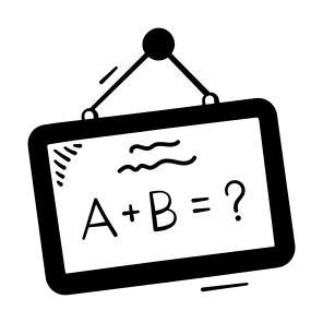 Whiteboard, Mathematics, Math, Board, Equations icon