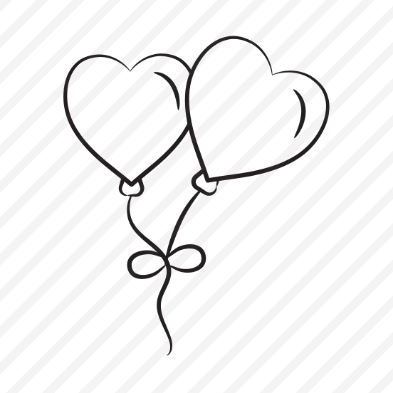 Balloons, Helium, Hearts, Flying, Bunch preview