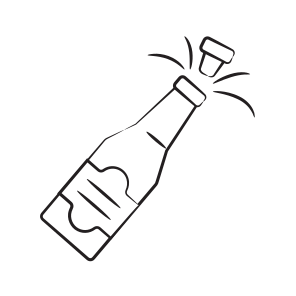 Champagne, Alcohol, Celebration, Drink, Beverage icon