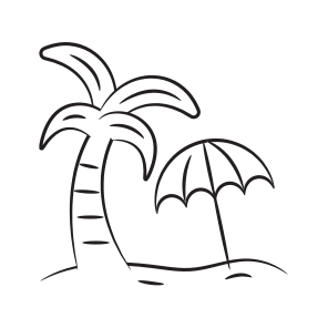 Destination, Island, Beach, Seashore, Tree icon