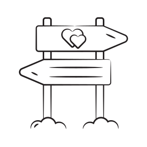 Directions, Signboard, Signpost, Board, Arrows icon