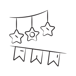 Garlands, Buntings, Decoration, Hangins, Flags icon