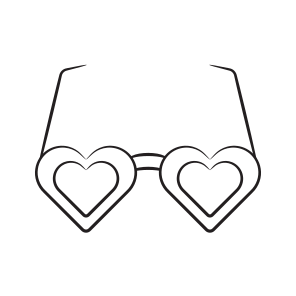 Glasses, Prop, Heart, Eyewear, Glasses icon