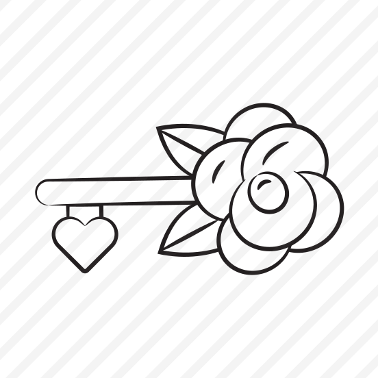 Key, Passkey, Latchkey, Romantic, Floral preview