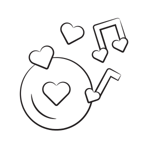 Music, Melody, Tune, Disc, Love icon