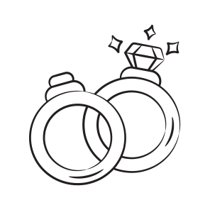 Wedding, Rings, Engagement, Ceremony, Marriage icon