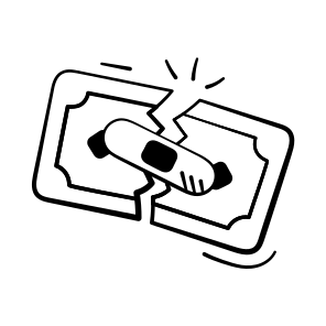 Business, Financial, Loss, Setback, Broken, Money, Investment, Problem, icon