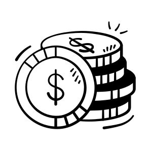 Coins, Money, Finance, Wealth, Currency, Dollar, Cash, icon