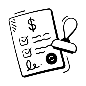 Contract, Agreement, Deal, Document, Checklist, Financial, Approval, icon