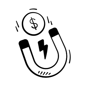 Customer, Attraction, Magnet, Finance, Money, Business, Marketing, icon