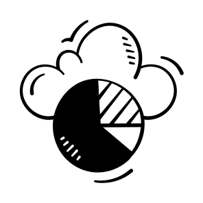 Data, Analysis, Analytics, Statistics, Cloud, Pie Chart, Finance, icon