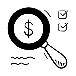 Financial, Search, Analysis, Money, Business, Economy, icon