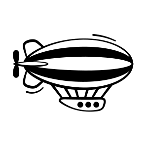 Airship, Blimp, Zeppelin, Balloon, Flight icon