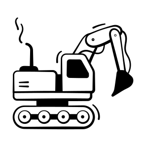 Excavator, Construction, Heavy, Machinery, Digger icon
