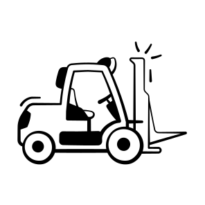 Forklift, Industrial, Vehicle, Transport, Warehouse icon