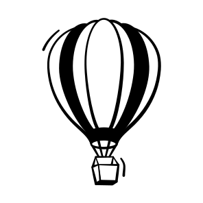 Hot Balloon, Adventure, Travel, Aerostat, Tourism icon