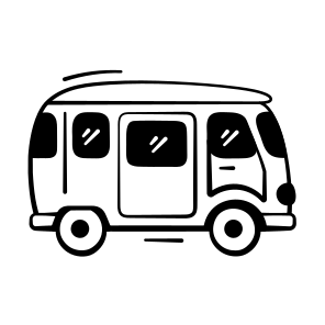 Minibus, Bus, Transportation, Transport, Vehicle icon