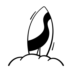 Surfboard, Surfing, Beach, Summer, Support icon