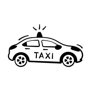 Taxi, Cab, Car, Transport, Travel icon