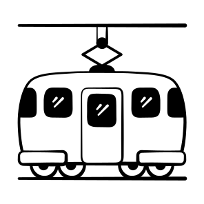 Tram, Metro, Train, Subway, Electric icon