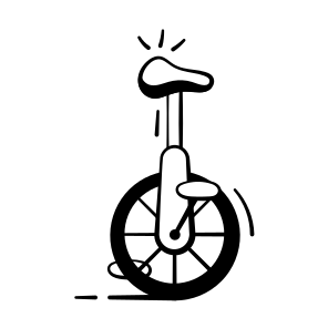 Unicycle, Monocycle, Circus, Performance, Transport icon