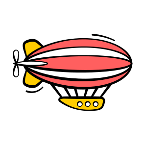 Airship, Blimp, Zeppelin, Balloon, Flight icon