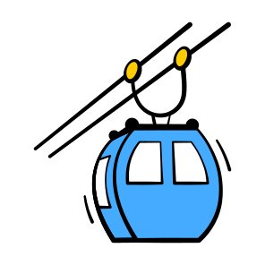 Cable Car, Chairlift, Gondola, Lift, Tourism icon