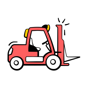 Forklift, Industrial, Vehicle, Transport, Warehouse icon