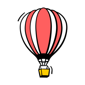 Hot Balloon, Adventure, Travel, Aerostat, Tourism icon