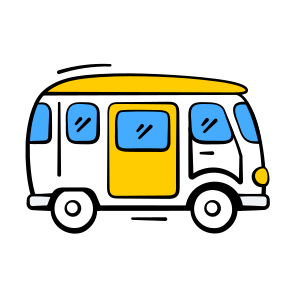 Minibus, Bus, Transportation, Transport, Vehicle icon