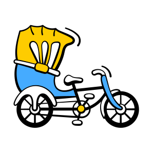 Rickshaw, Trishaw, Cycle, Tuk Tuk, Traditional icon