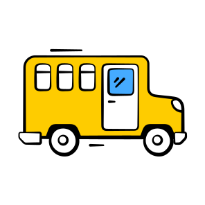 School, Bus, Student, Public, Transport icon
