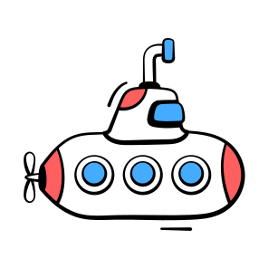 Submarine, Underwater, Sea, Water, Transport icon