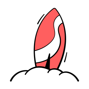 Surfboard, Surfing, Beach, Summer, Support icon