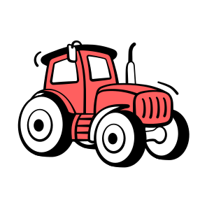 Tractor, Farm, Agriculture, Vehicle, Machinery icon