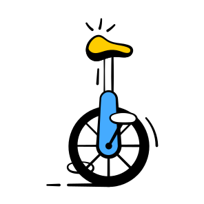 Unicycle, Monocycle, Circus, Performance, Transport icon