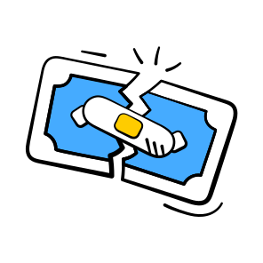 Business, Financial, Loss, Setback, Broken, Money, Investment, Problem, icon