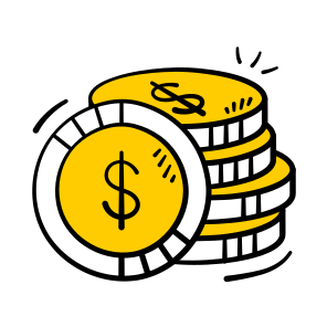 Coins, Money, Finance, Wealth, Currency, Dollar, Cash, icon