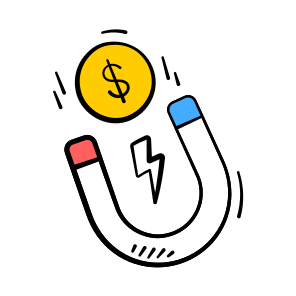 Customer, Attraction, Magnet, Finance, Money, Business, Marketing, icon