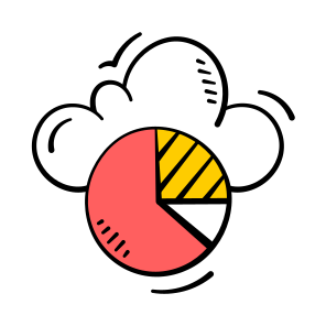 Data, Analysis, Analytics, Statistics, Cloud, Pie Chart, Finance, icon