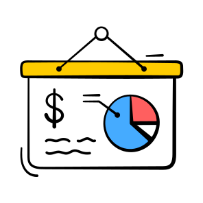 Presentation, Board, Financial, Data, Pie Chart, Business, Marketing, icon