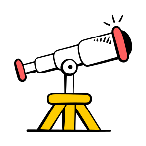 Telescope, Vision, Goal, Business, Finance, Strategy, Future, icon